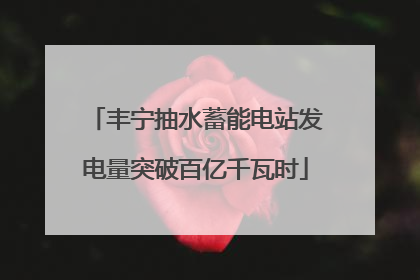 丰宁抽水蓄能电站发电量突破百亿千瓦时