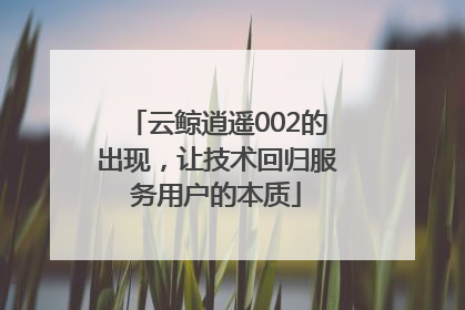 云鲸逍遥002的出现，让技术回归服务用户的本质