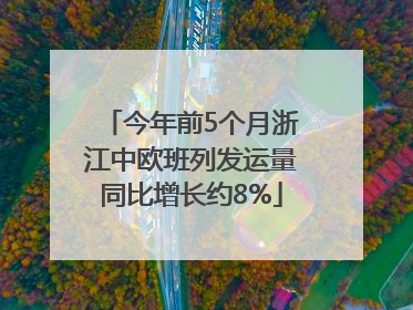 今年前5个月浙江中欧班列发运量同比增长约8%