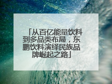 从百亿能量饮料到多品类布局，东鹏饮料演绎民族品牌崛起之路
