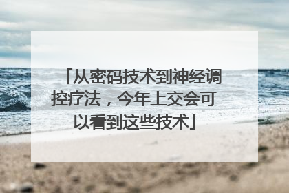 从密码技术到神经调控疗法，今年上交会可以看到这些技术