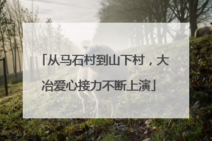 从马石村到山下村，大冶爱心接力不断上演