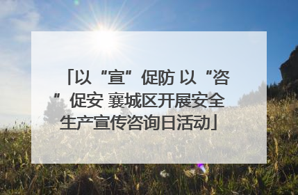 以“宣”促防 以“咨”促安 襄城区开展安全生产宣传咨询日活动