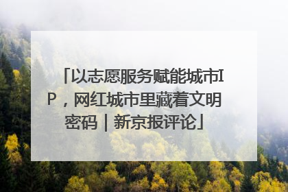 以志愿服务赋能城市IP，网红城市里藏着文明密码｜新京报评论
