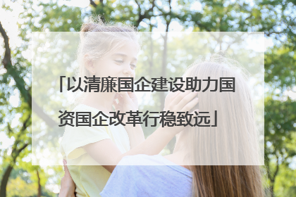 以清廉国企建设助力国资国企改革行稳致远