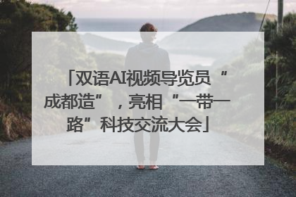 双语AI视频导览员“成都造”，亮相“一带一路”科技交流大会