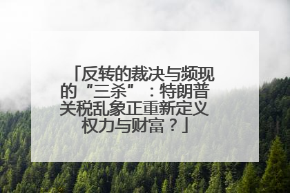 反转的裁决与频现的“三杀”：特朗普关税乱象正重新定义权力与财富？