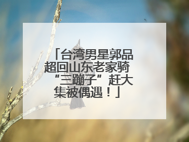台湾男星郭品超回山东老家骑“三蹦子”赶大集被偶遇！