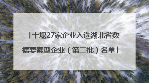 十堰27家企业入选湖北省数据要素型企业（第二批）名单
