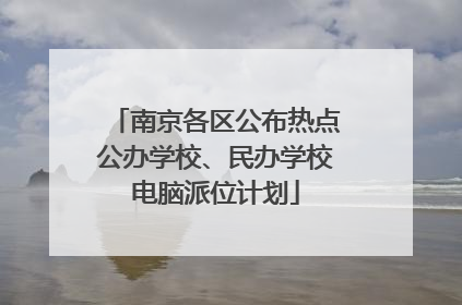 南京各区公布热点公办学校、民办学校电脑派位计划
