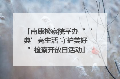南康检察院举办“‘典’亮生活 守护美好”检察开放日活动