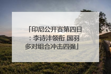 印尼公开赛第四日：李诗沣领衔 国羽多对组合冲击四强