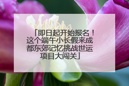 即日起开始报名！这个端午小长假来成都东郊记忆挑战世运项目大闯关