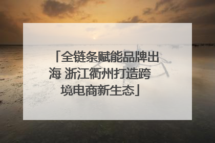 全链条赋能品牌出海 浙江衢州打造跨境电商新生态