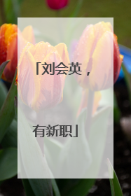 刘会英，有新职