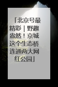 北京号最精彩｜野趣盎然！京城这个生态桥连通两大网红公园