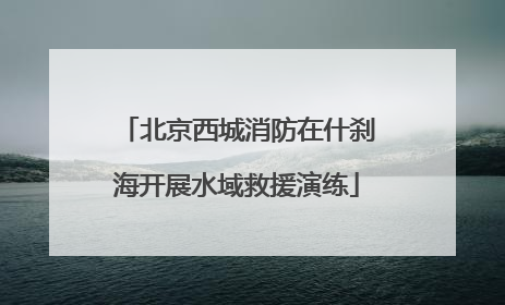 北京西城消防在什刹海开展水域救援演练