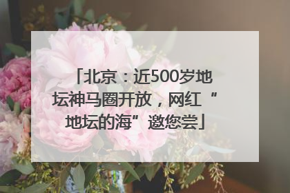 北京：近500岁地坛神马圈开放，网红“地坛的海”邀您尝