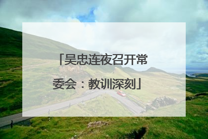 吴忠连夜召开常委会：教训深刻