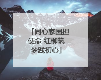 同心家国担使命 红柳筑梦践初心