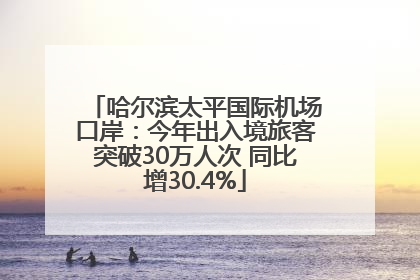 哈尔滨太平国际机场口岸：今年出入境旅客突破30万人次 同比增30.4%