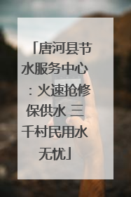 唐河县节水服务中心：火速抢修保供水 三千村民用水无忧