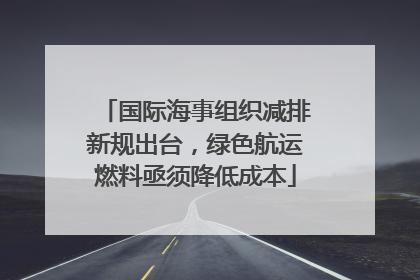 国际海事组织减排新规出台，绿色航运燃料亟须降低成本