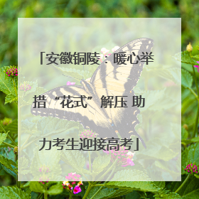 安徽铜陵：暖心举措“花式”解压 助力考生迎接高考