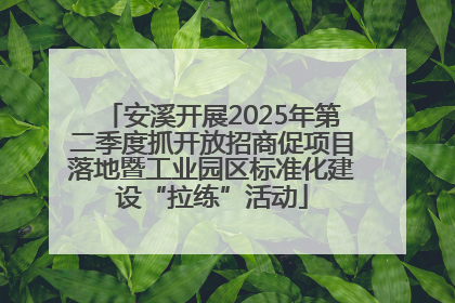 安溪开展2025年第二季度抓开放招商促项目落地暨工业园区标准化建设“拉练”活动