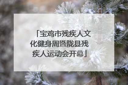 宝鸡市残疾人文化健身周暨陇县残疾人运动会开幕