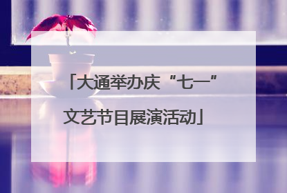 大通举办庆“七一”文艺节目展演活动