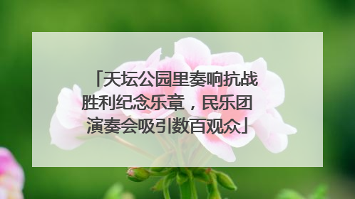 天坛公园里奏响抗战胜利纪念乐章，民乐团演奏会吸引数百观众