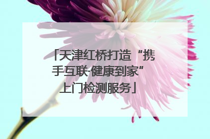 天津红桥打造“携手互联·健康到家”上门检测服务