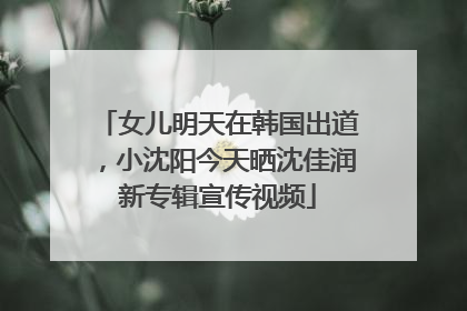 女儿明天在韩国出道，小沈阳今天晒沈佳润新专辑宣传视频