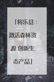 将乐县：激活森林资源 创新生态产品