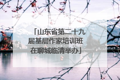 山东省第二十九届基层作家培训班在聊城临清举办