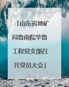 山东省地矿局鲁南院华鲁工程党支部召开党员大会