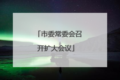 市委常委会召开扩大会议