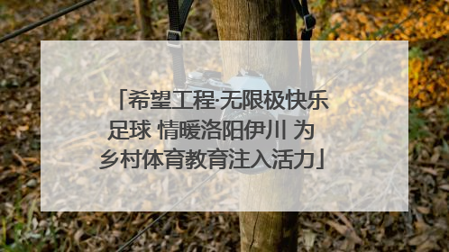 希望工程·无限极快乐足球 情暖洛阳伊川 为乡村体育教育注入活力