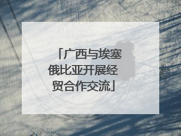 广西与埃塞俄比亚开展经贸合作交流