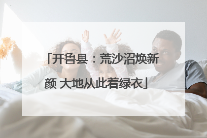 开鲁县：荒沙沼焕新颜 大地从此着绿衣