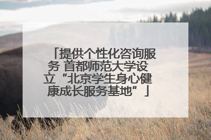 提供个性化咨询服务 首都师范大学设立“北京学生身心健康成长服务基地”