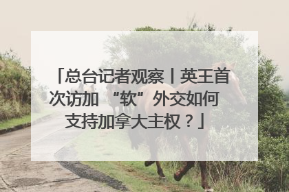 总台记者观察丨英王首次访加 “软”外交如何支持加拿大主权？