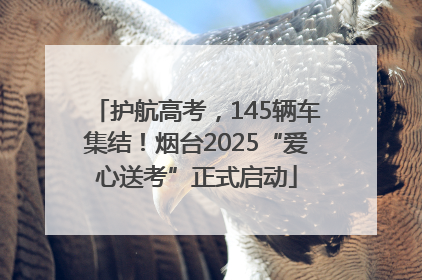 护航高考，145辆车集结！烟台2025“爱心送考”正式启动
