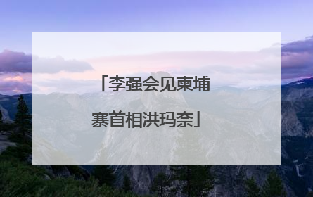 李强会见柬埔寨首相洪玛奈