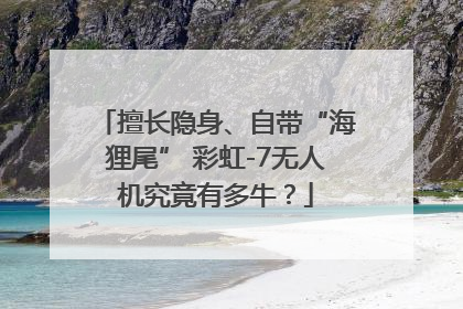 擅长隐身、自带“海狸尾” 彩虹-7无人机究竟有多牛？