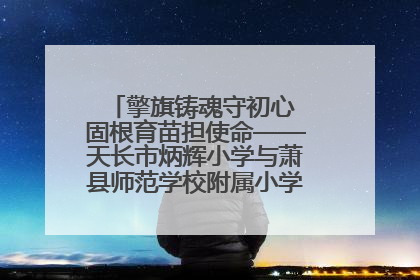 擎旗铸魂守初心 固根育苗担使命——天长市炳辉小学与萧县师范学校附属小学结对共建活动纪实