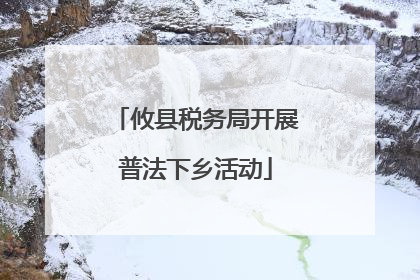 攸县税务局开展普法下乡活动