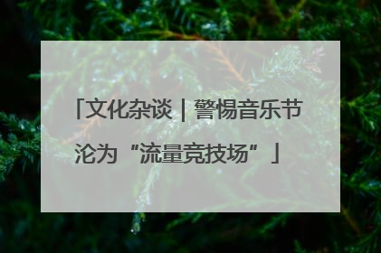 文化杂谈｜警惕音乐节沦为“流量竞技场”