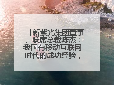 新紫光集团董事、联席总裁陈杰：我国有移动互联网时代的成功经验，最有能力做好AI应用创新